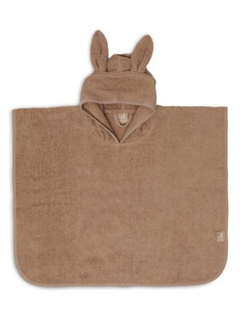 Poncho de bain éponge en coton Marron caramel - Kiabi