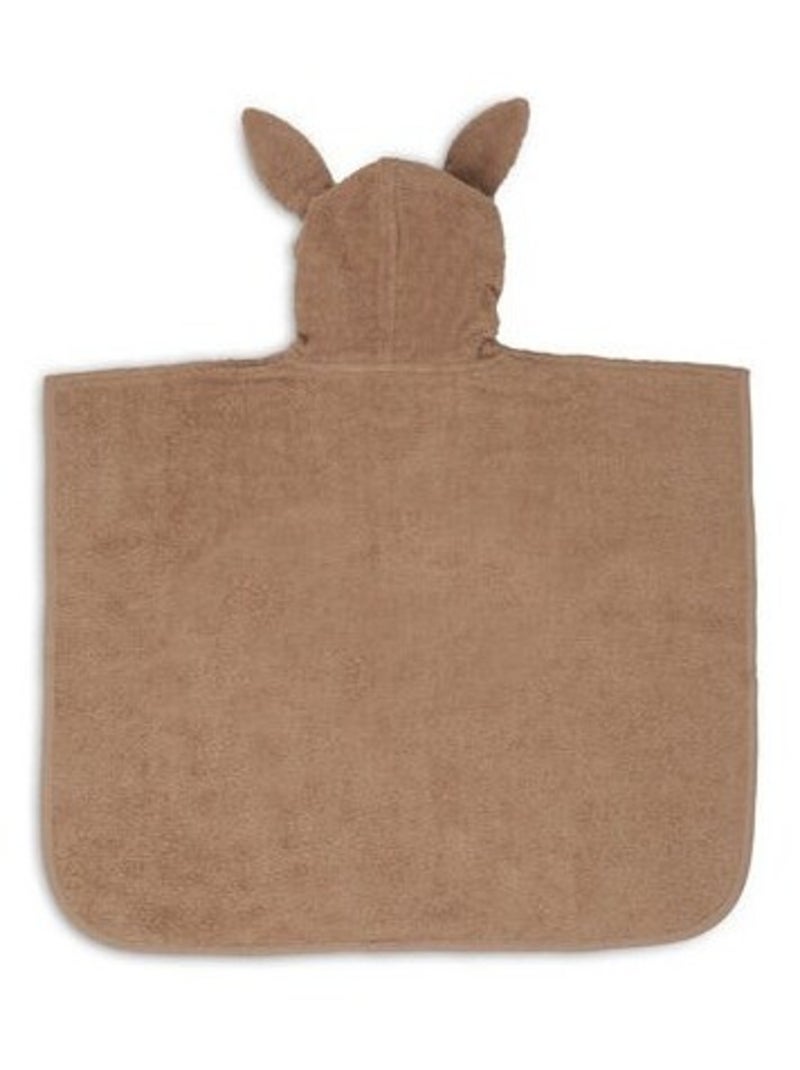 Poncho de bain éponge en coton Marron caramel - Kiabi