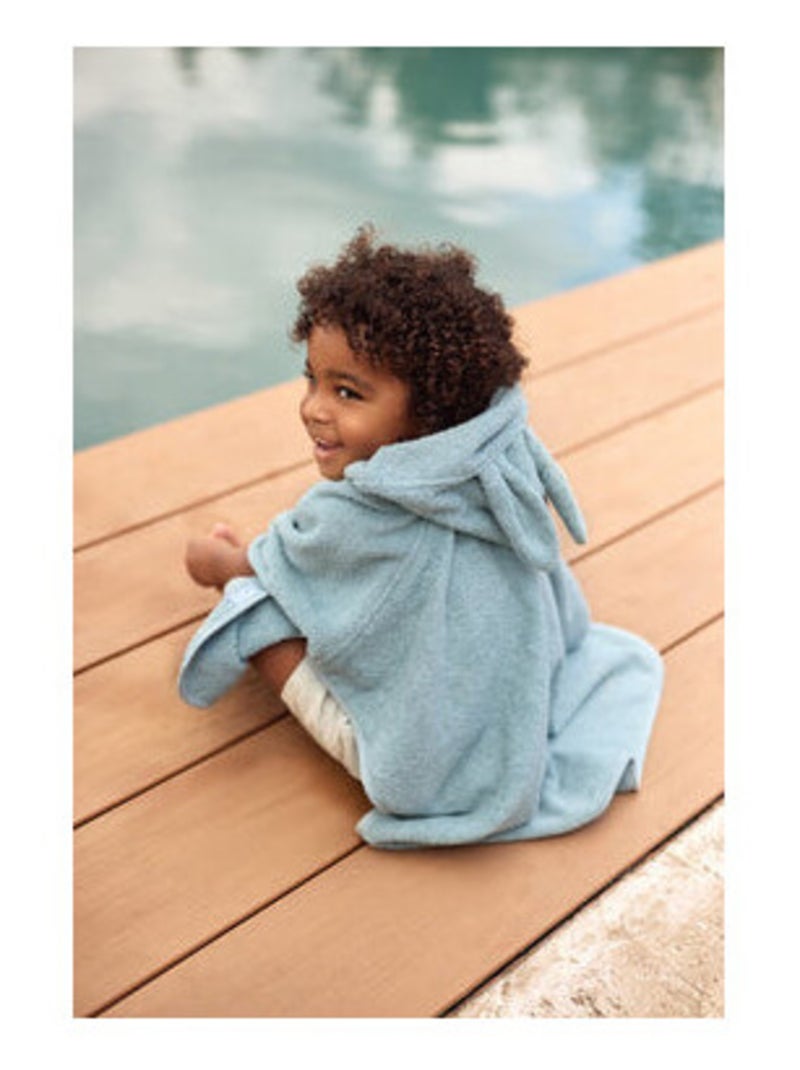 Poncho de bain éponge en coton Vert - Kiabi