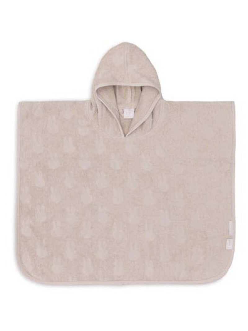 Poncho de bain éponge Miffy Jacquard en coton Beige - Kiabi
