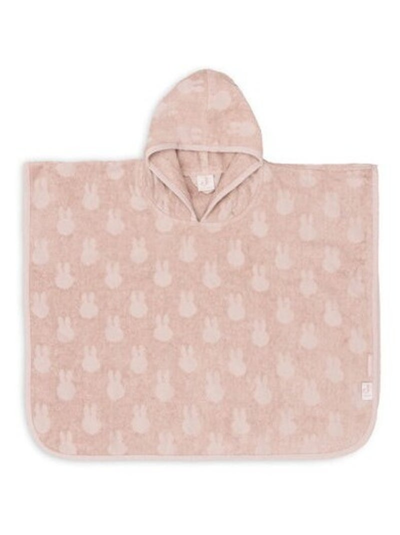 Poncho de bain éponge Miffy Jacquard en coton Rose - Kiabi