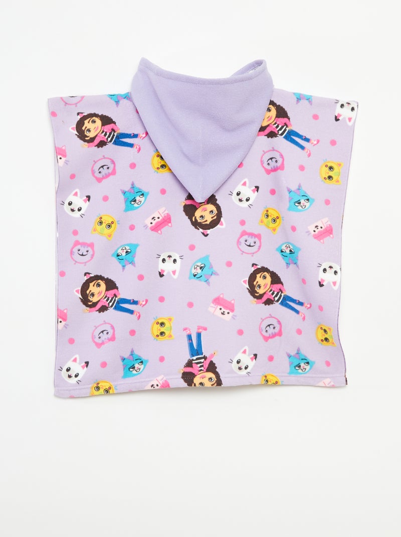 Poncho de bain 'Gabby et la maison magique' en éponge Violet - Kiabi