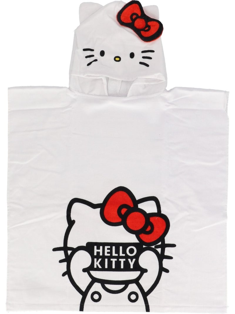 Poncho de bain Hello Kitty - 100% coton Blanc - Kiabi