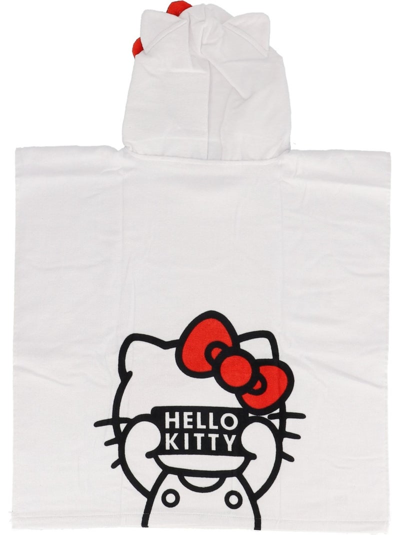 Poncho de bain Hello Kitty - 100% coton Blanc - Kiabi