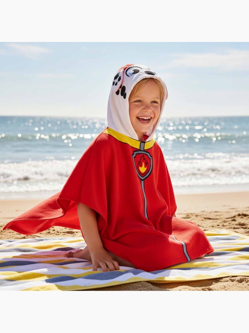 Poncho de bain Pat Patrouille - 100% coton Rouge - Kiabi
