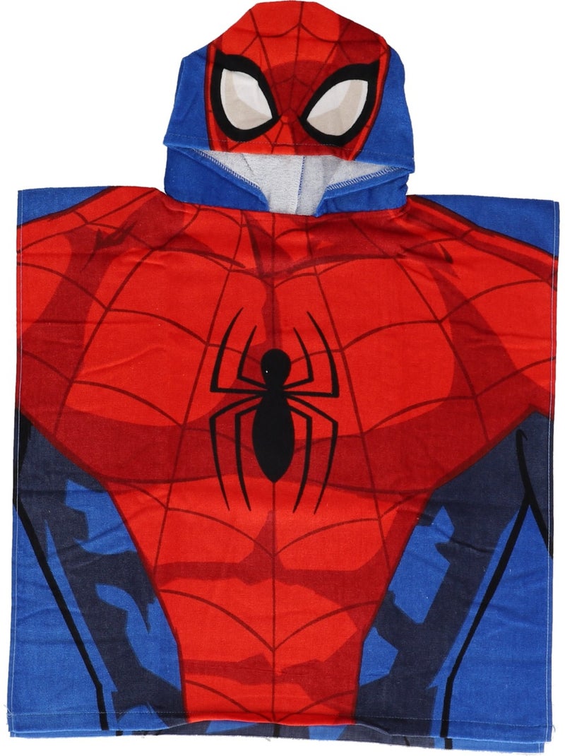 Poncho de bain Spiderman - 100% coton Rouge - Kiabi