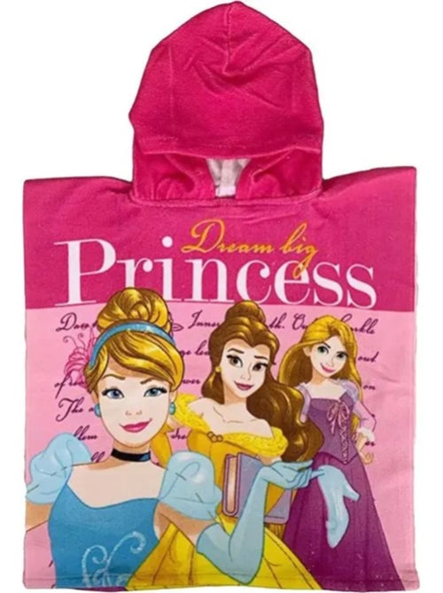 Poncho de plage - disney - princess - serviette rapide séchage - 50x100 cm - microfibre - Kiabi