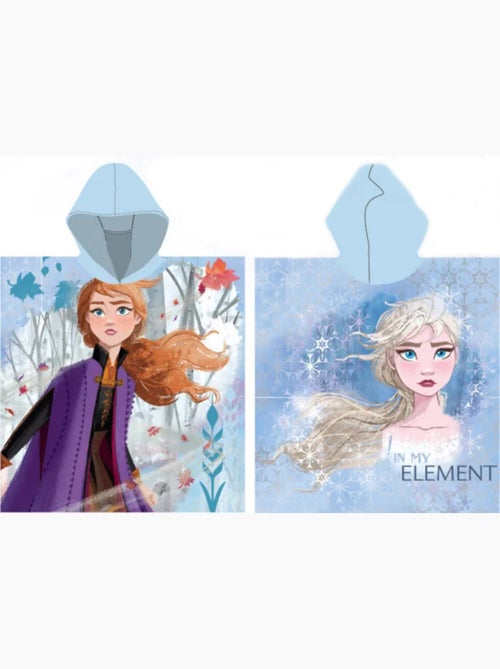 Poncho de plage - disney - reine des neiges - 55x110 cm - séchage rapide - synthétique - Kiabi