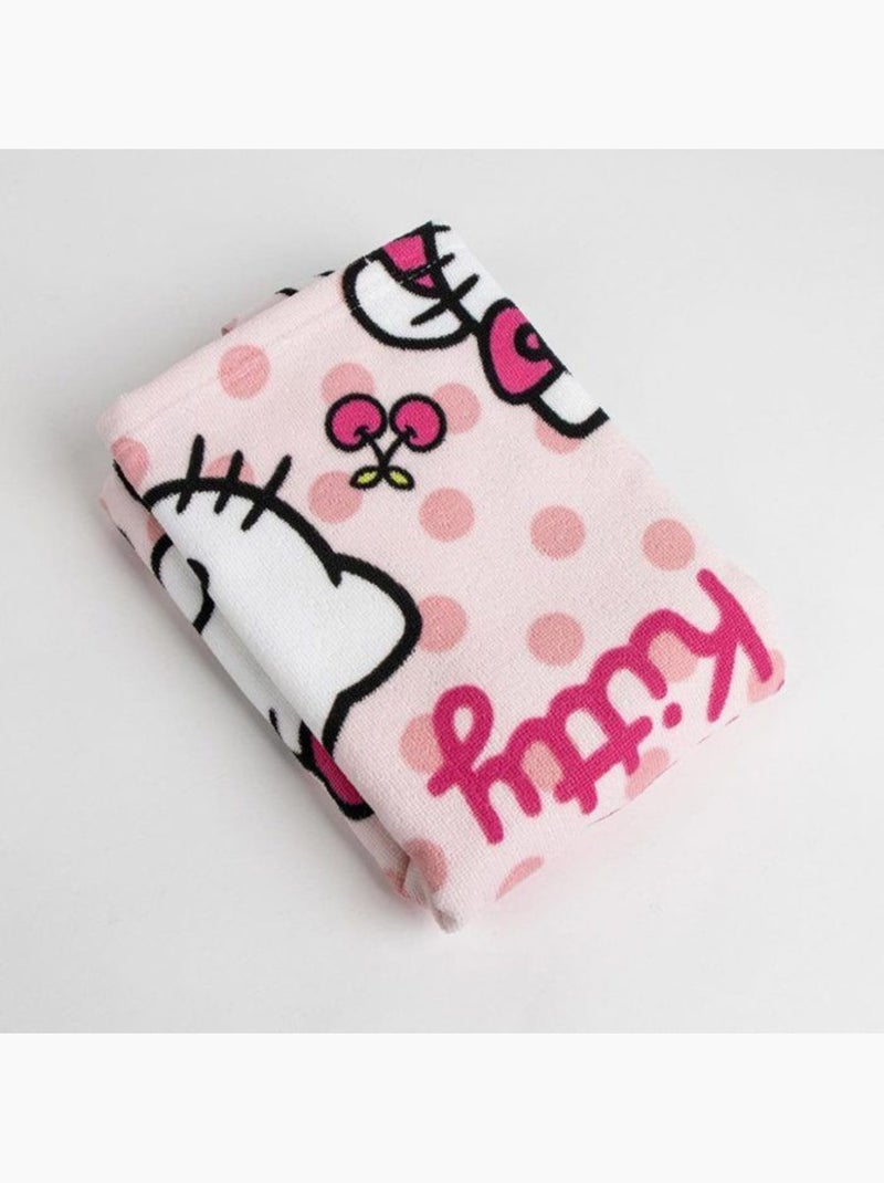 Poncho de plage - hello kitty - 50x115 cm - rose - synthétique - lavable Rose - Kiabi