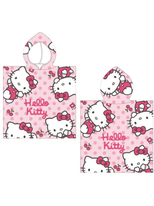 Poncho de plage - hello kitty - 50x115 cm - rose - synthétique - lavable - Kiabi Poncho de plage - hello kitty - 50x115 cm - rose - synthétique - lavable - Kiabi