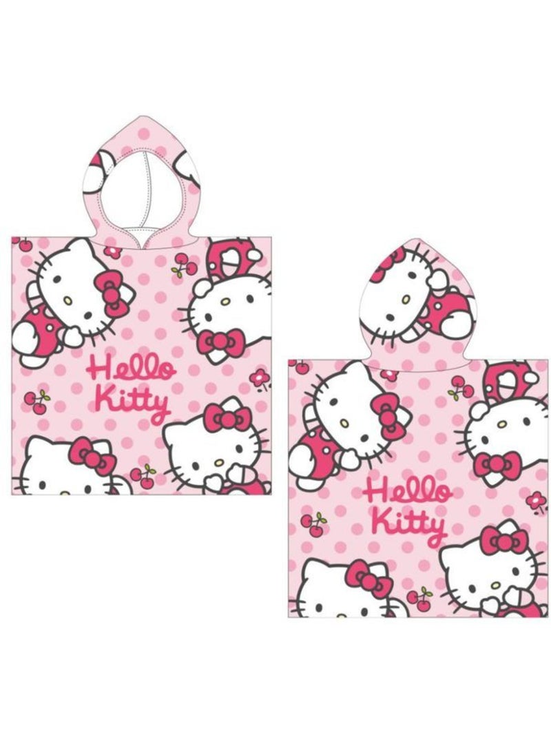 Poncho de plage - hello kitty - 50x115 cm - rose - synthétique - lavable Rose - Kiabi