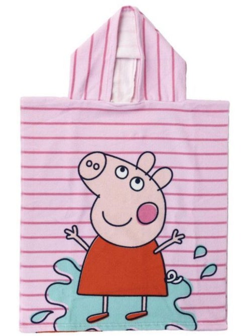Poncho de plage - peppa pig - 50 x 115 cm - synthétique - lavable - droit - Kiabi