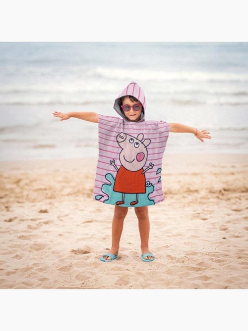 Poncho de plage - peppa pig - 50 x 115 cm - synthétique - lavable - droit - Kiabi