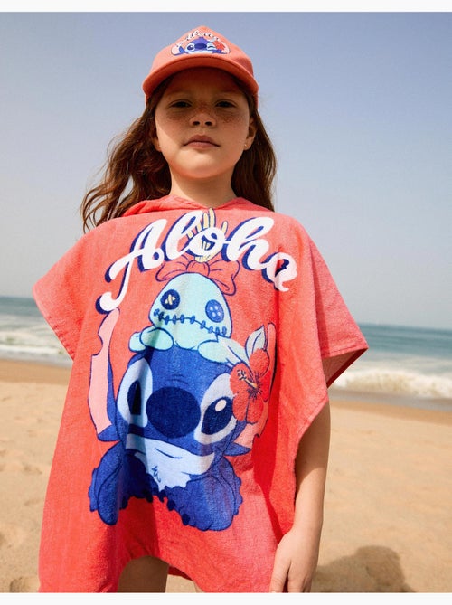 Poncho de plage à capuche en coton avec imprimé Stitch - Kiabi Poncho de plage à capuche en coton avec imprimé Stitch - Kiabi
