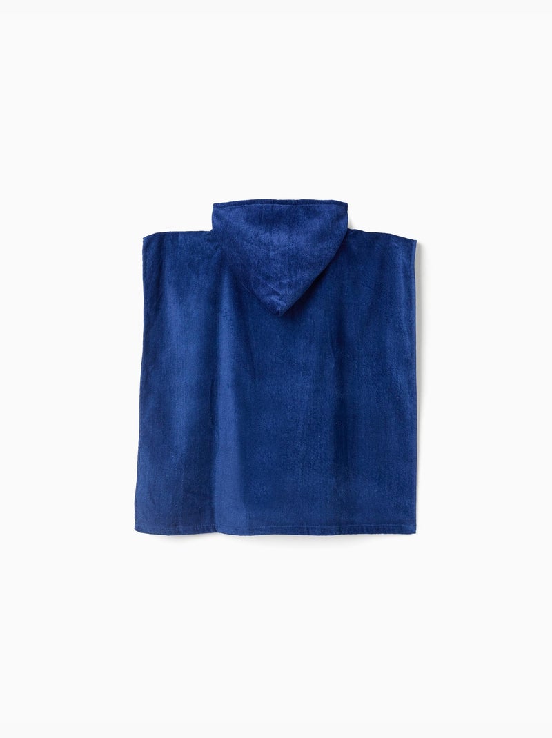 Poncho de plage à capuche en coton avec spider-man Bleu foncé - Kiabi