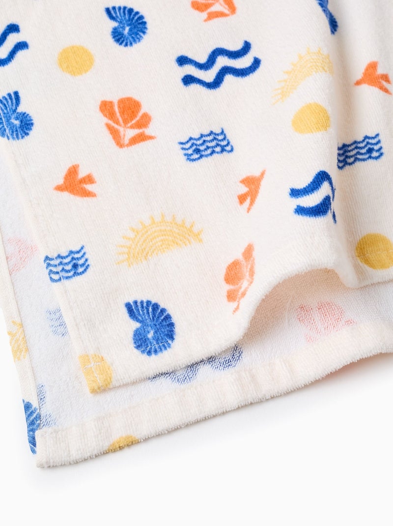Poncho de Plage avec Capuche Blanc - Kiabi