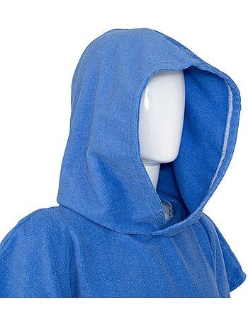 Poncho de plage azul
