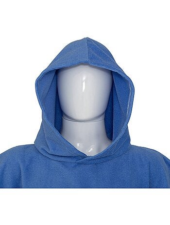 Poncho de plage azul