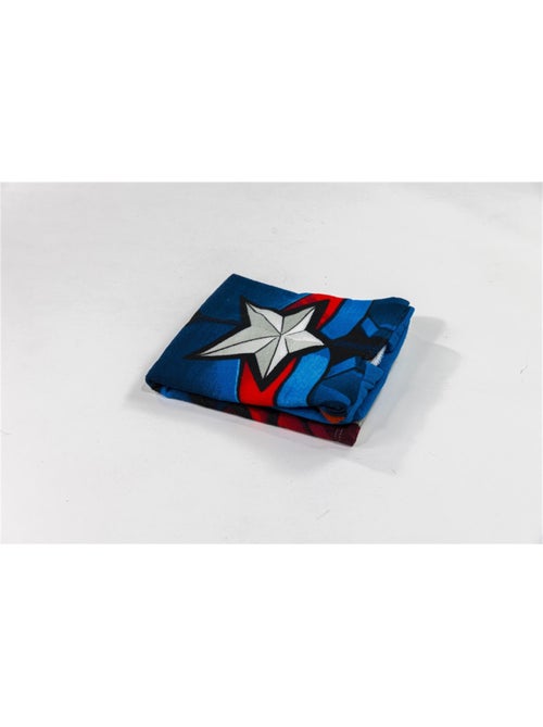 Poncho de Plage Captain America Marvel 55x110cm – Capuche Logo A – 100% Polyester – Licence Officiel - Kiabi