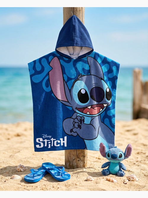 Poncho de Plage Disney Stitch 55x110cm – Capuche – 100% Polyester - Kiabi Poncho de Plage Disney Stitch 55x110cm – Capuche – 100% Polyester - Kiabi