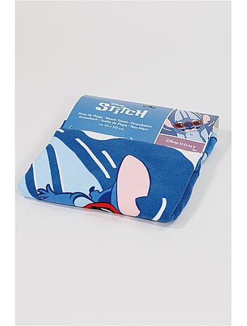 Poncho de Plage Disney Stitch 55x110cm – Surf Vagues Bleu – Capuche – 100% Polyester