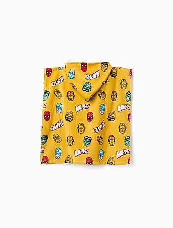 Poncho de plage en coton à capuche et motif Marvel