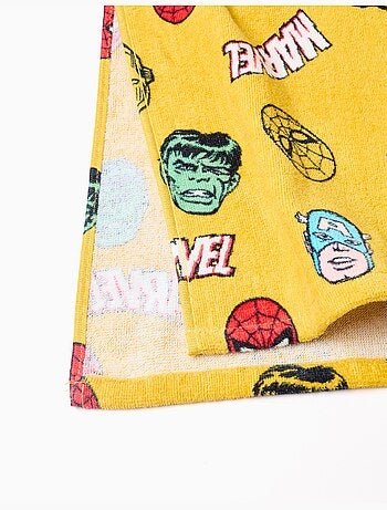 Poncho de plage en coton à capuche et motif Marvel