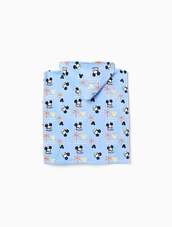 Poncho de plage en coton à capuche Mickey
