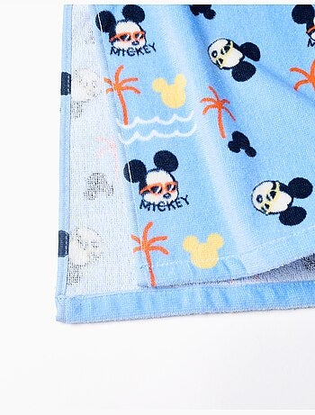 Poncho de plage en coton à capuche Mickey