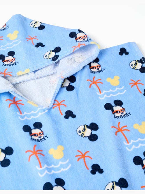 Poncho de plage en coton à capuche Mickey - Kiabi