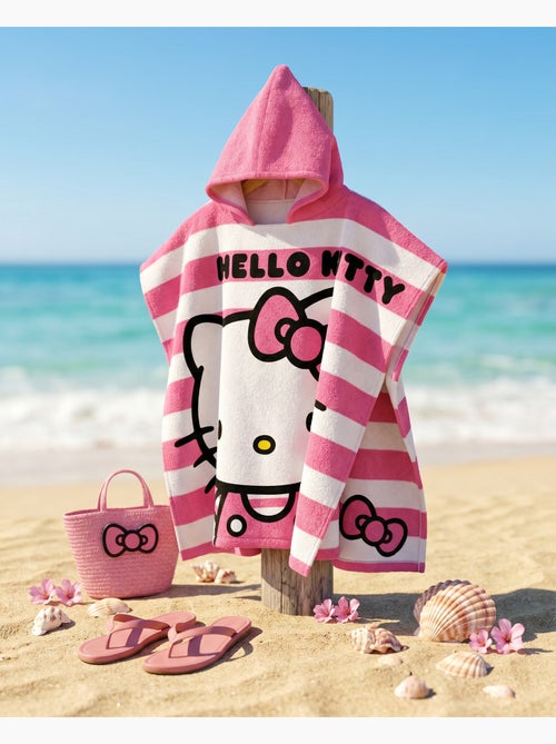 Poncho de Plage Hello Kitty 60x120cm – 100% Polyester - Kiabi Poncho de Plage Hello Kitty 60x120cm – 100% Polyester - Kiabi