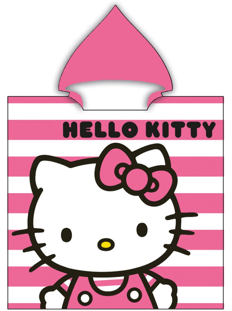 Poncho de Plage Hello Kitty 60x120cm   – 100% Polyester Beige/Rose - Kiabi