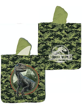 Poncho de Plage Jurassic World 60x120cm – Capuche – 100% Coton – Licence Officielle