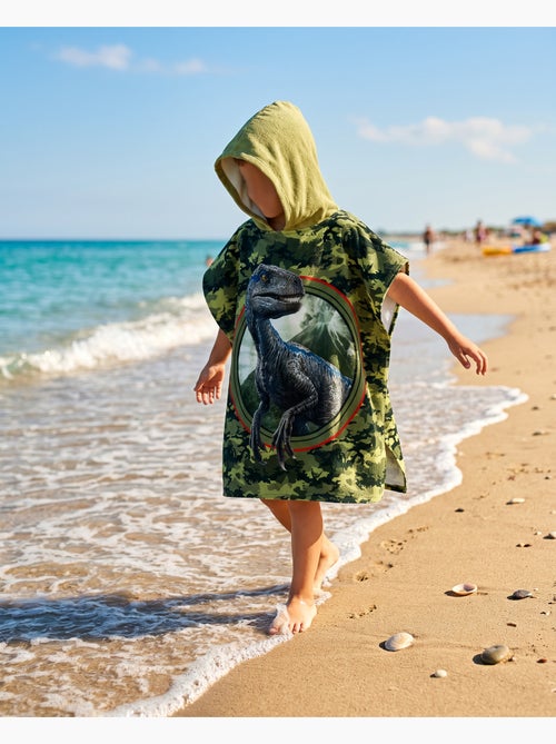 Poncho de Plage Jurassic World 60x120cm – Capuche – 100% Coton – Licence Officielle - Kiabi