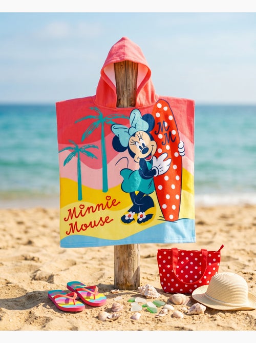 Poncho de Plage Minnie Mouse Disney 55x110cm – Surf Tropical – Capuche – 100% Polyester – Licence Of - Kiabi