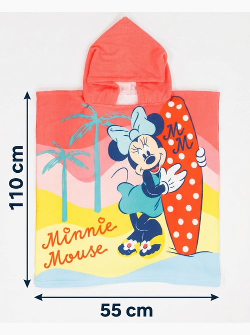 Poncho de Plage Minnie Mouse Disney 55x110cm – Surf Tropical – Capuche – 100% Polyester – Licence Of - Kiabi