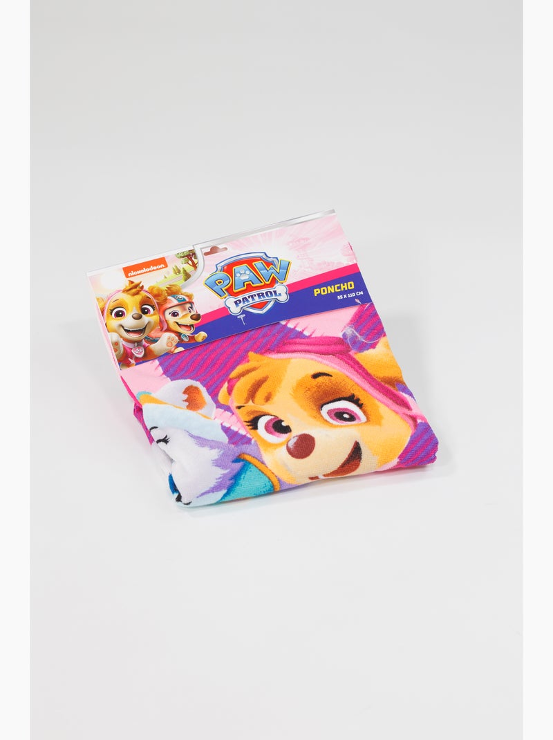 Poncho de Plage PAW Patrol Skye Everest 55x110cm – Rose Fuchsia – Capuche Pointue – 100% Polyester – Noir Rose - Kiabi