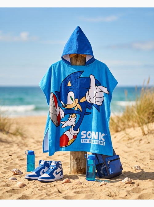 Poncho de Plage Sonic the Hedgehog 55x110cm – Capuche Pointe – 100% Polyester – Licence Officielle S - Kiabi Poncho de Plage Sonic the Hedgehog 55x110cm – Capuche Pointe – 100% Polyester – Licence Officielle S - Kiabi
