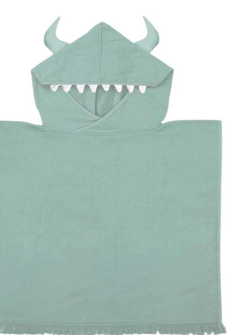 Poncho de plage vert monstre (3 ans et +) Vert - Kiabi