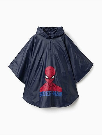 Poncho de pluie à capuche avec imprimés Spider-Man