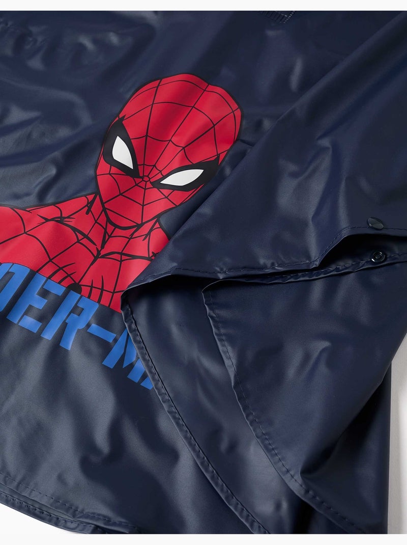 Poncho de pluie à capuche avec imprimés Spider-Man Bleu foncé - Kiabi