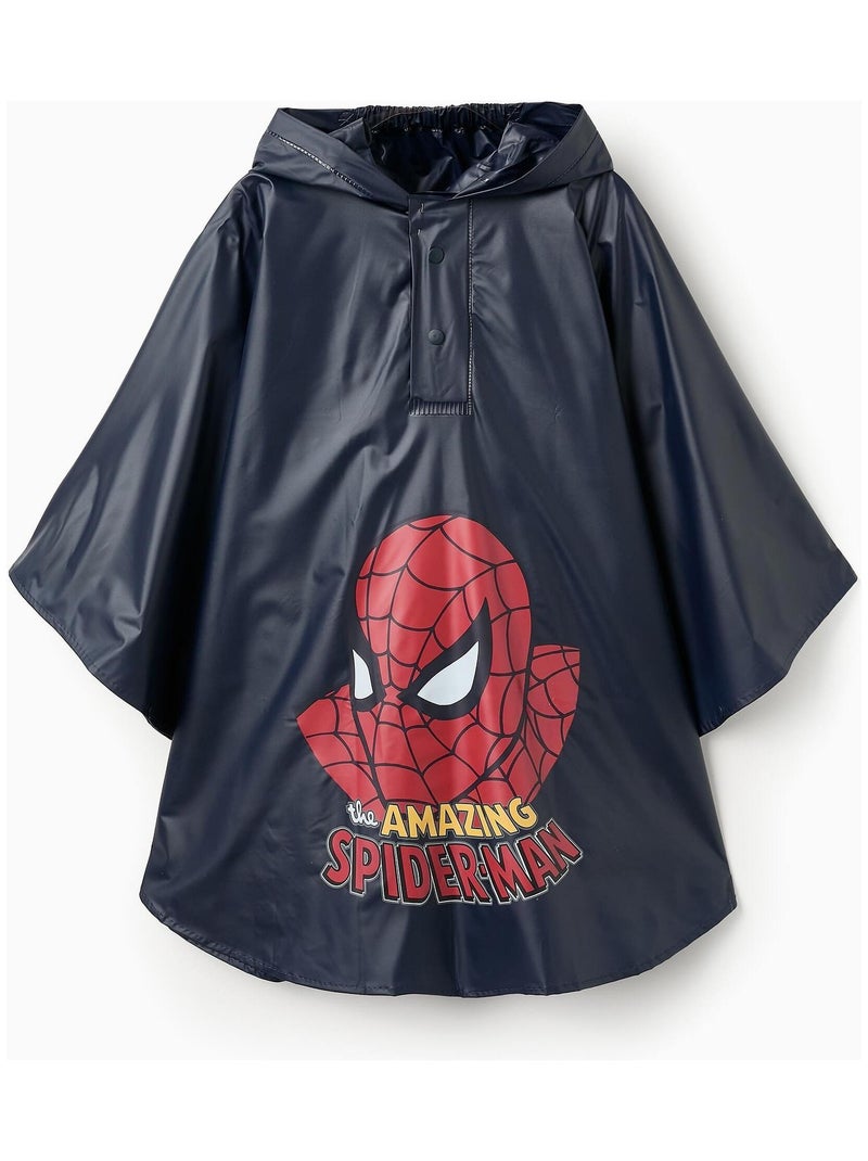 Poncho de pluie mackintosh, capuche, Spider-Man Bleu foncé - Kiabi