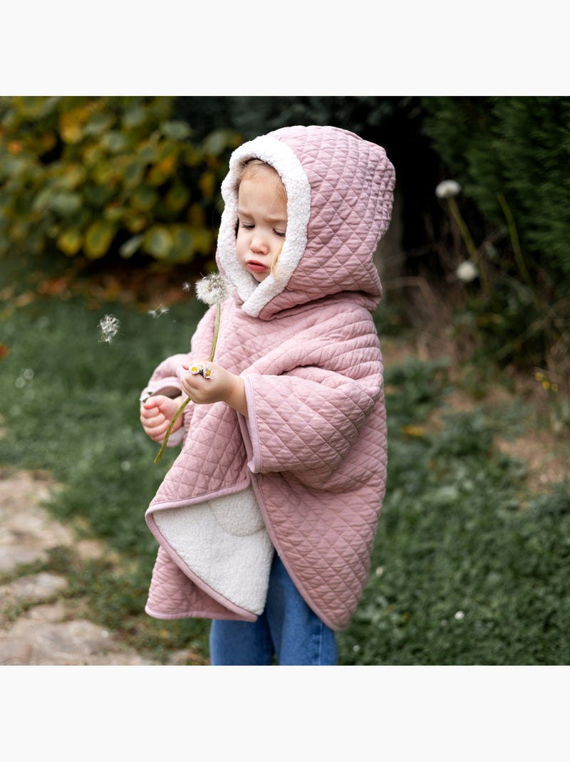 Poncho de voyage - Dehors bien au chaud Rose foncé - Kiabi