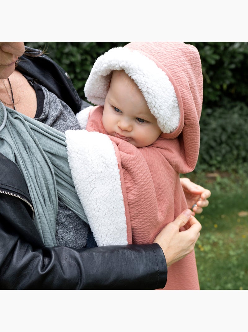 Poncho de voyage - Pady tetra jersey - teddy Parme - Kiabi