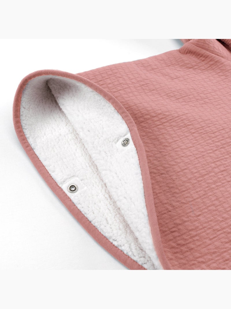 Poncho de voyage - Pady tetra jersey - teddy Parme - Kiabi
