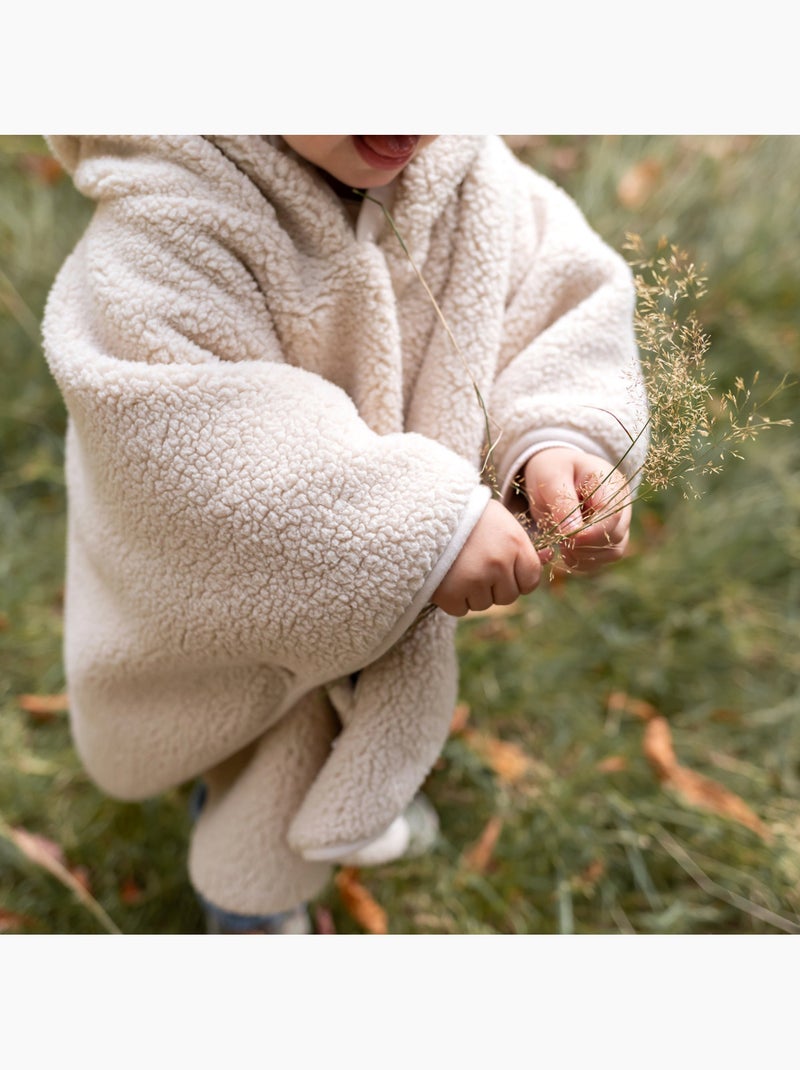 Poncho de voyage - Teddy douillet Beige grès - Kiabi