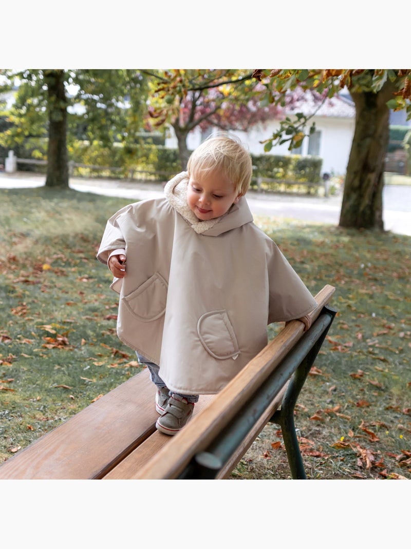 Poncho de voyage bébé pour siège auto - au chaud sous la pluie Ecru - Kiabi