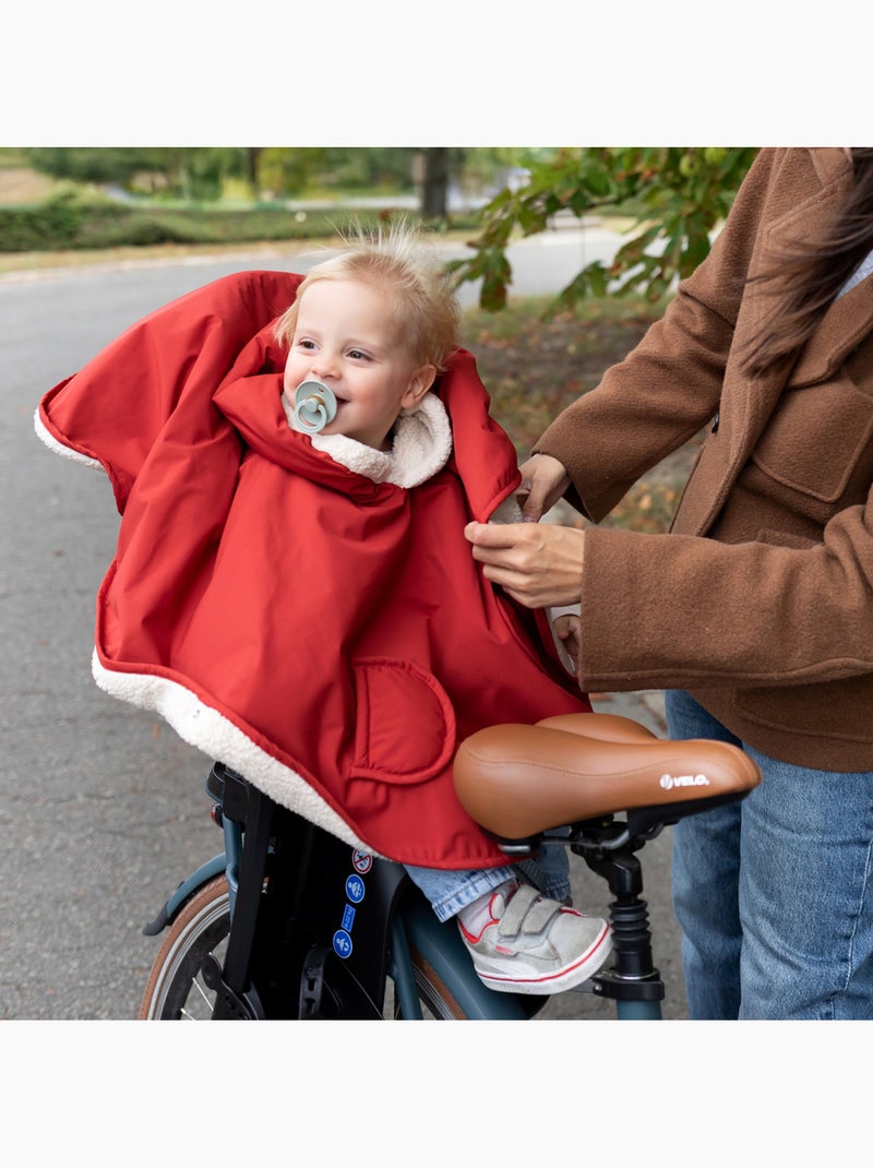 Poncho de voyage bébé pour siège auto - au chaud sous la pluie Rouge carmin - Kiabi