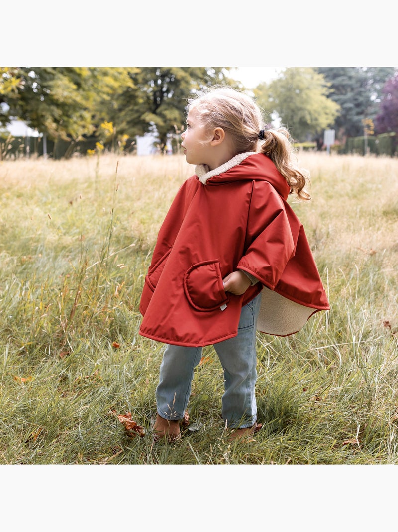 Poncho de voyage bébé pour siège auto - au chaud sous la pluie Rouge carmin - Kiabi