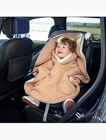 Poncho de voyage bébé pour siège auto - dehors bien au chaud